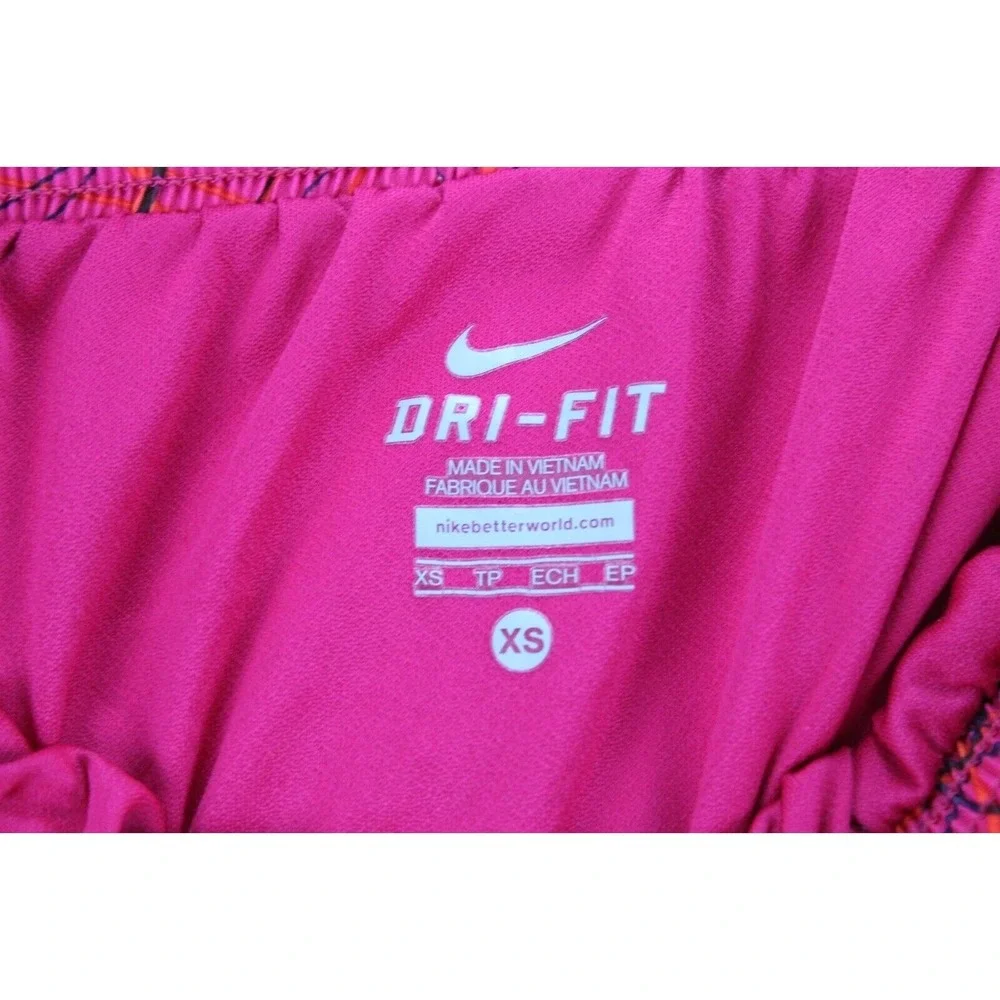 Nike Dri Fit Running Shorts Pink Geometric Print Athletic Shorts Women‎ XS